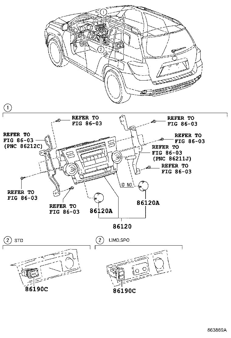 90010-24144 KNOB, RADIO RECEIVER SWITCH product image