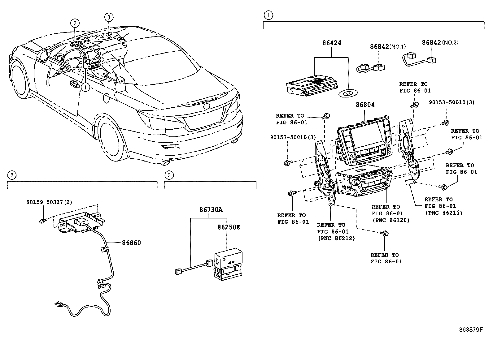 Toyota 86860-53060 ANTENNA ASSY, NAVIGATION