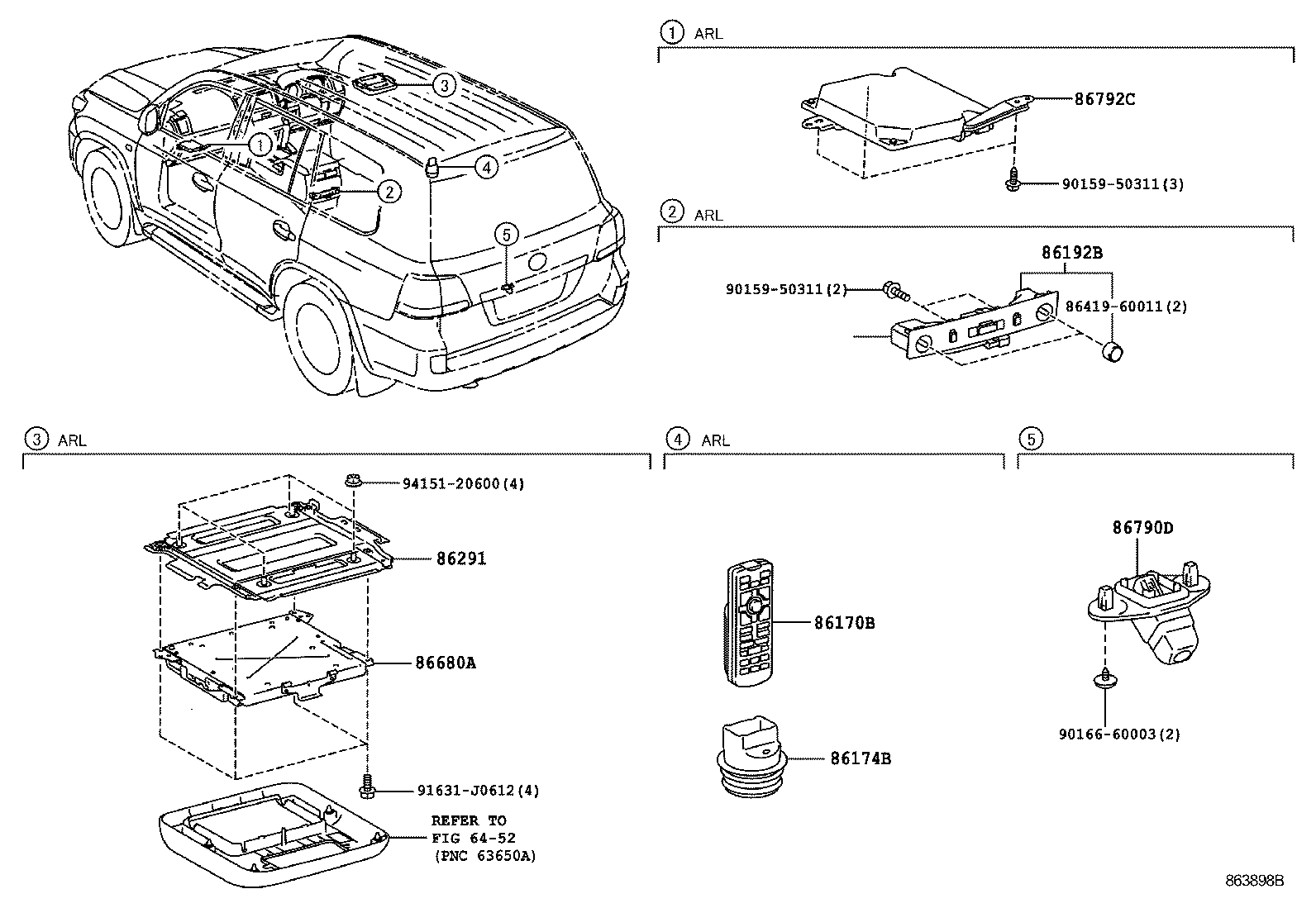 86170-60110 SWITCH & VOLUME ASSY, TELEVISION product image