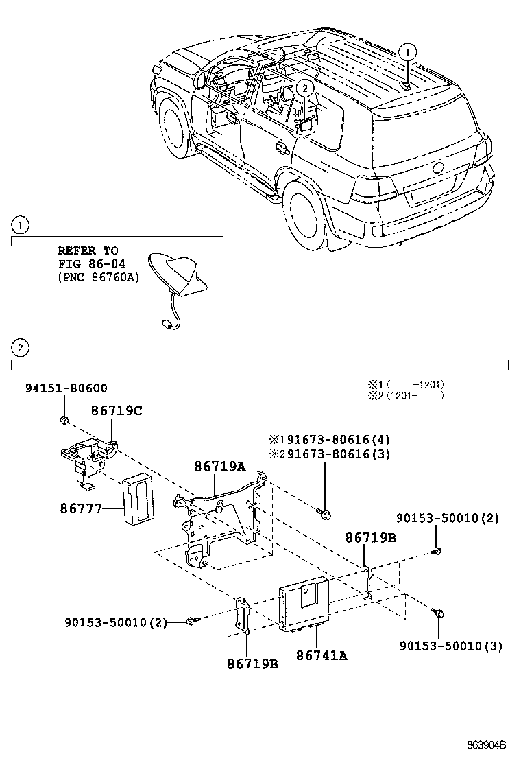 Toyota 86719-60280 BRACKET, TELEPHONE NO.1