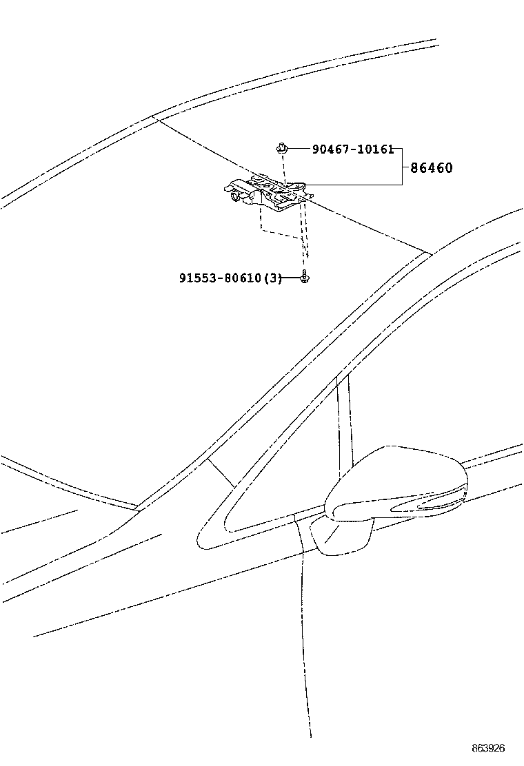 86460-75011 SENSOR ASSY, LANE RECOGNITION CAMERA product image