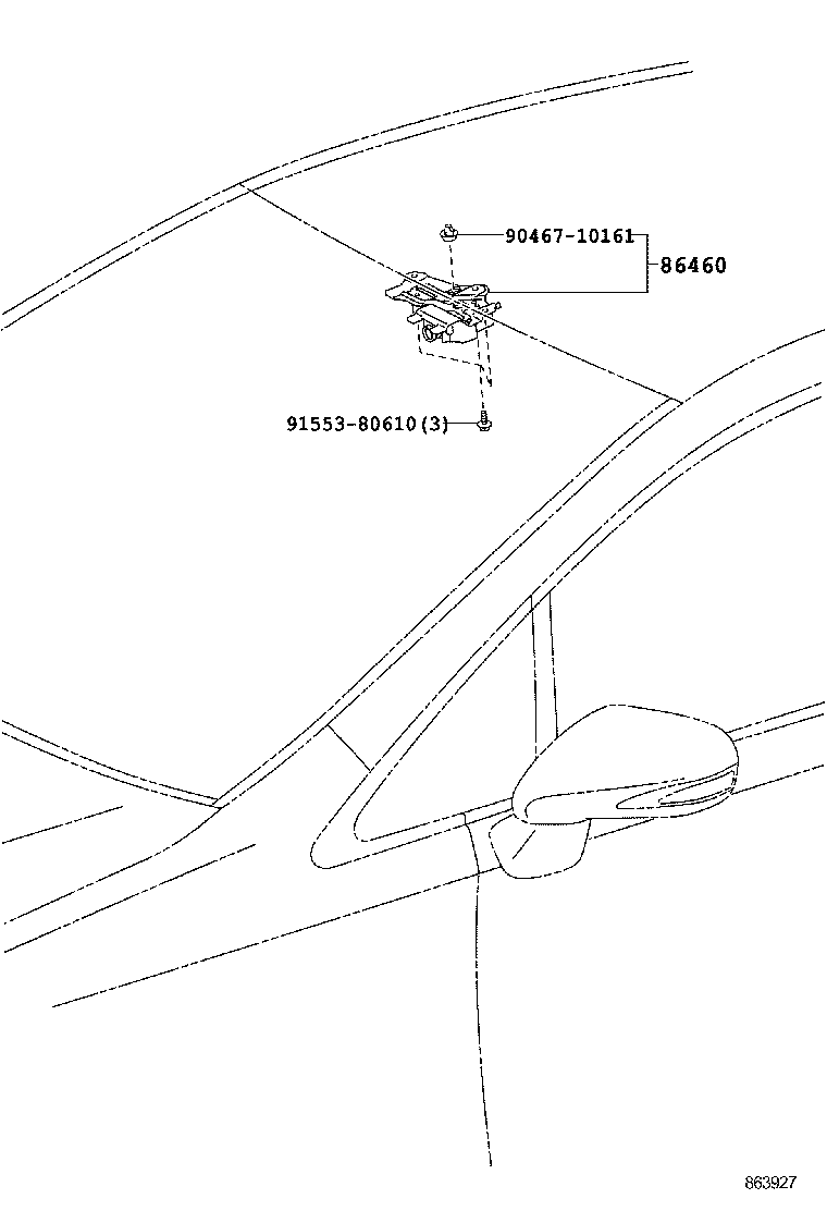 86460-75020 SENSOR ASSY, LANE RECOGNITION CAMERA product image
