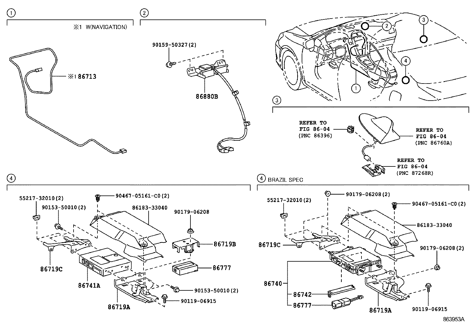 Toyota 86713-33020 WIRE, TELEPHONE COMPUTER