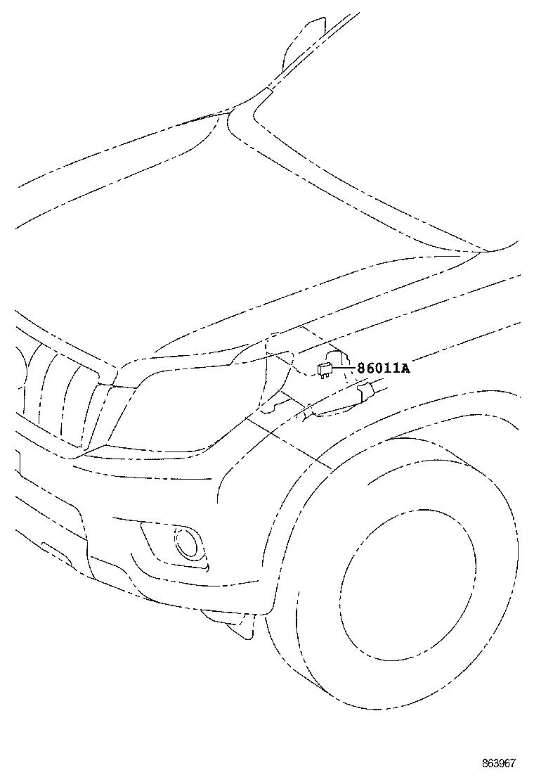 86212-60260 BRACKET, RADIO, NO.2 product image