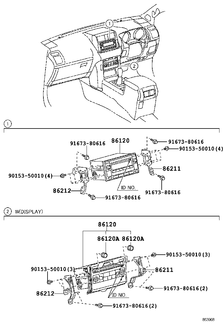 86212-60260 BRACKET, RADIO, NO.2 product image