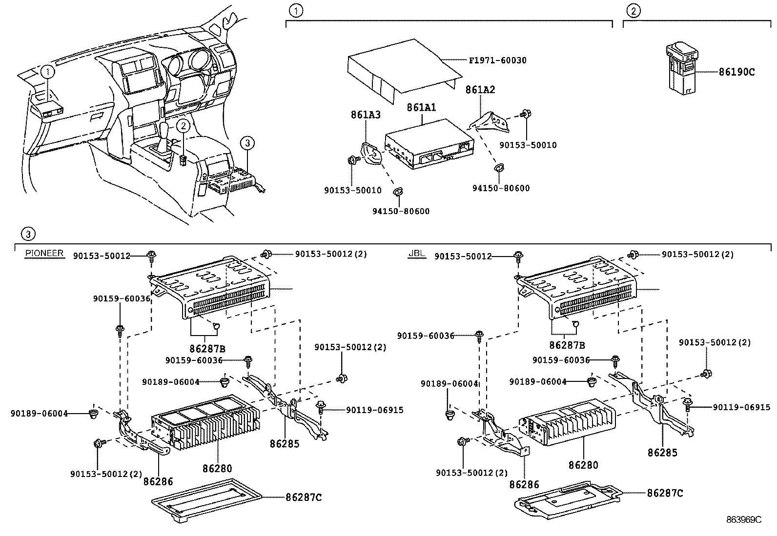 86212-60260 BRACKET, RADIO, NO.2 product image