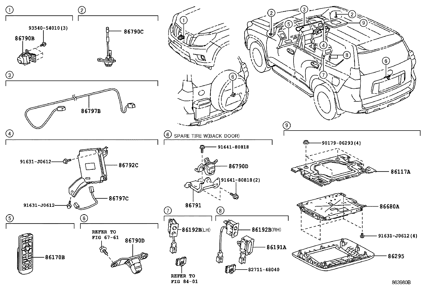 86117-60090 BRACKET, TELEVISION DISPLAY, A product image
