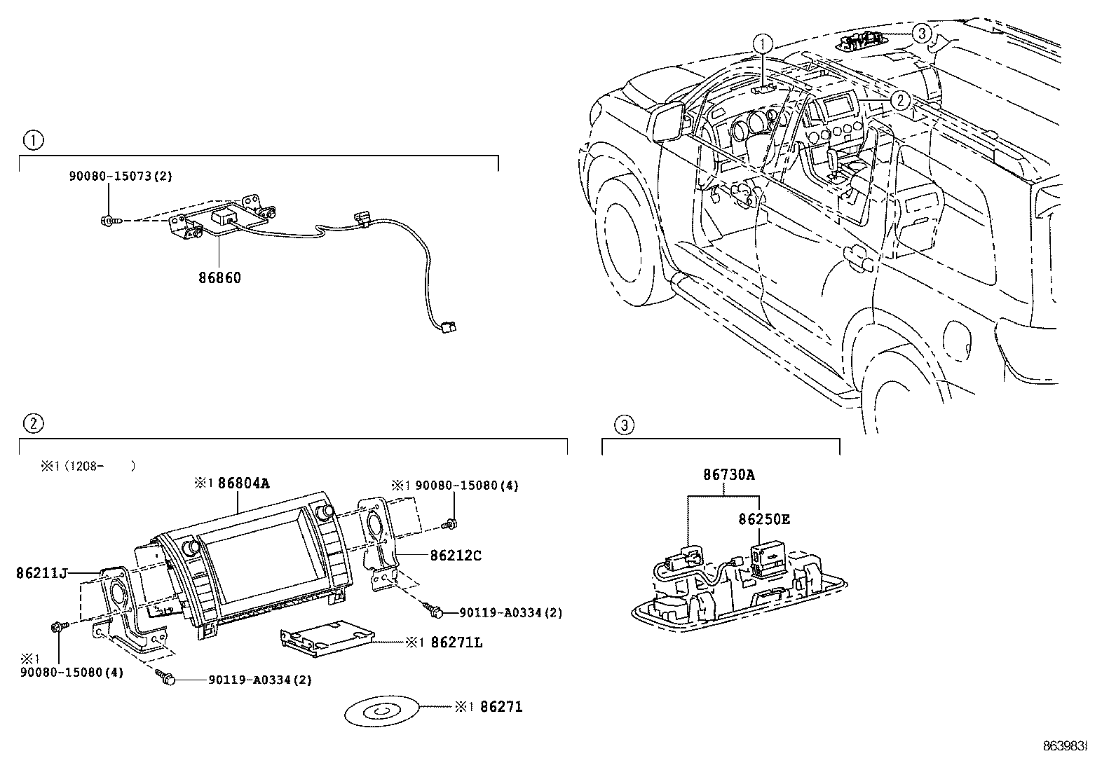 86212-0C040 BRACKET, RADIO RECEIVER, NO.2 product image