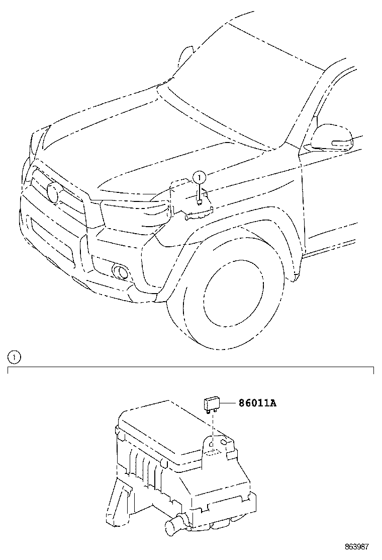 86211-35090 BRACKET, RADIO, NO.1 product image