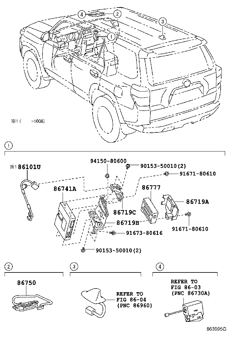 Toyota 86719-35040 BRACKET, TELEPHONE NO.1