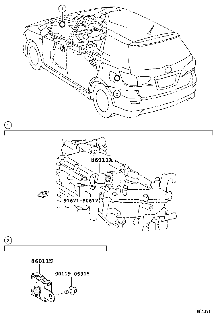 86212-68030 BRACKET, RADIO, NO.2 product image
