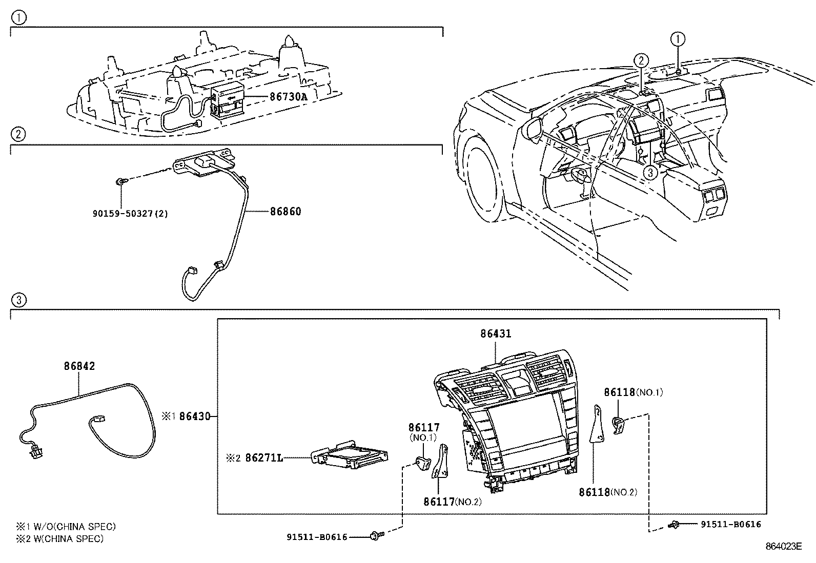 86110-50320 MULTI-DISPLAY ASSY product image