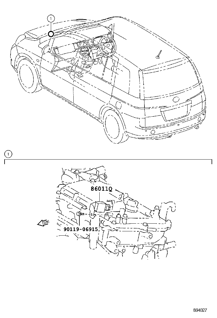86211-44070 BRACKET, RADIO, NO.1 product image