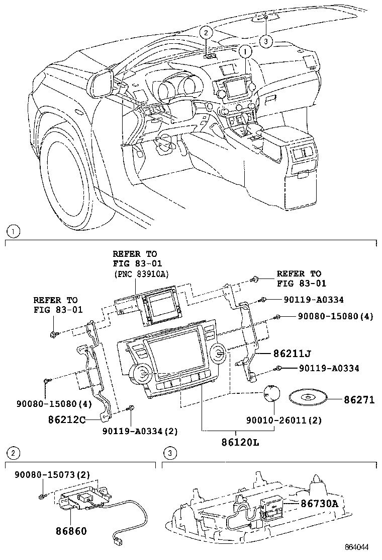 86211-0E040 BRACKET, RADIO RECEIVER, NO.1 product image