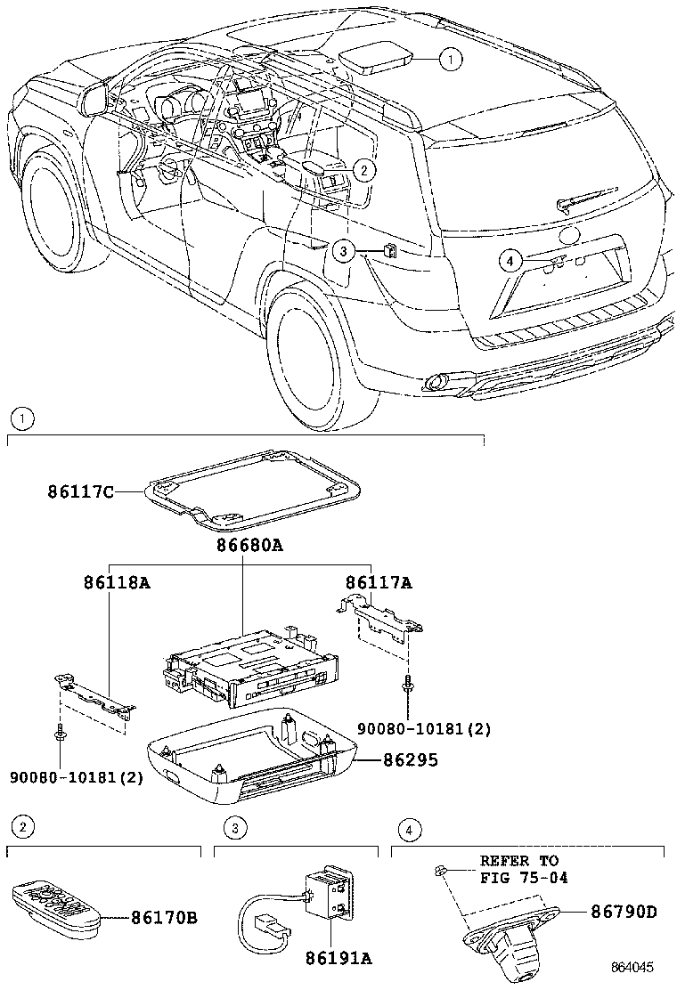 86790-0E020 CAMERA ASSY, TELEVISION, RR product image
