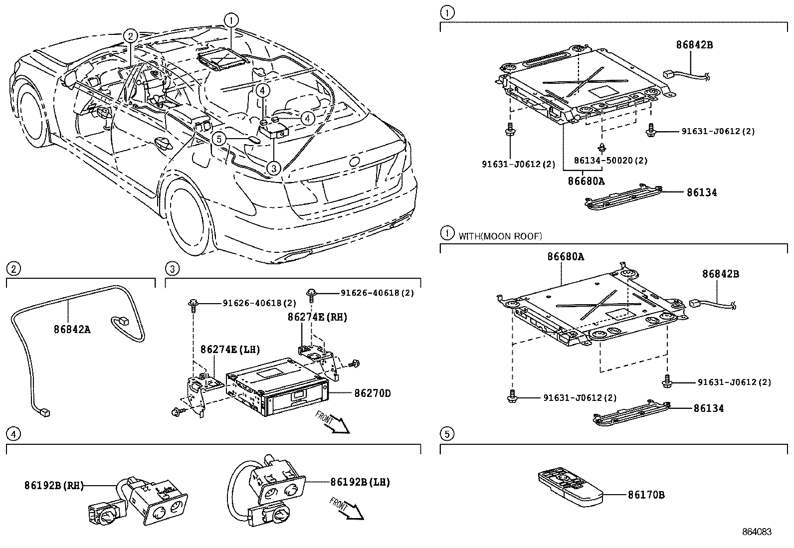 86792-50160 COMPUTER, PARKING ASSIST product image