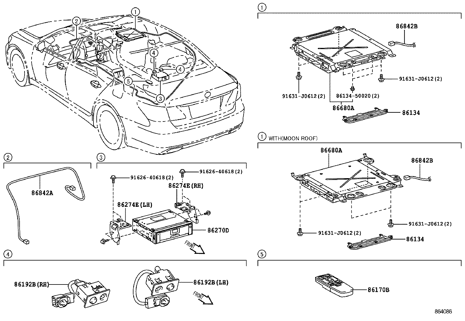 86792-50160 COMPUTER, PARKING ASSIST product image