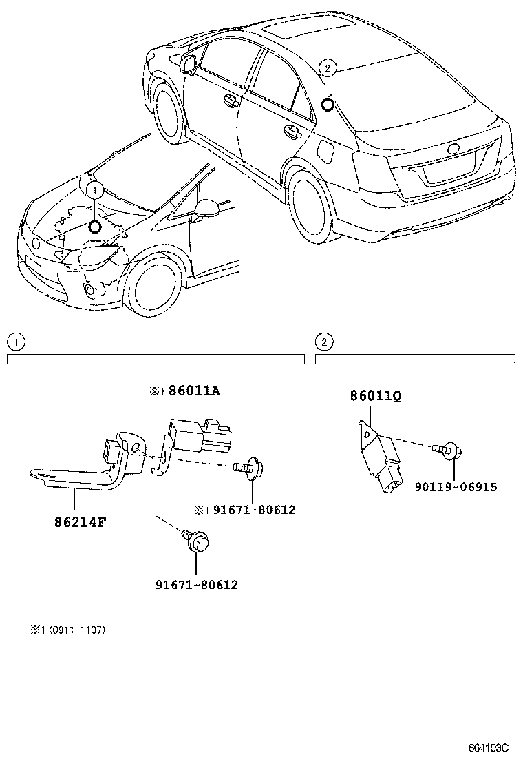 86212-75010 BRACKET, RADIO, NO.2 product image