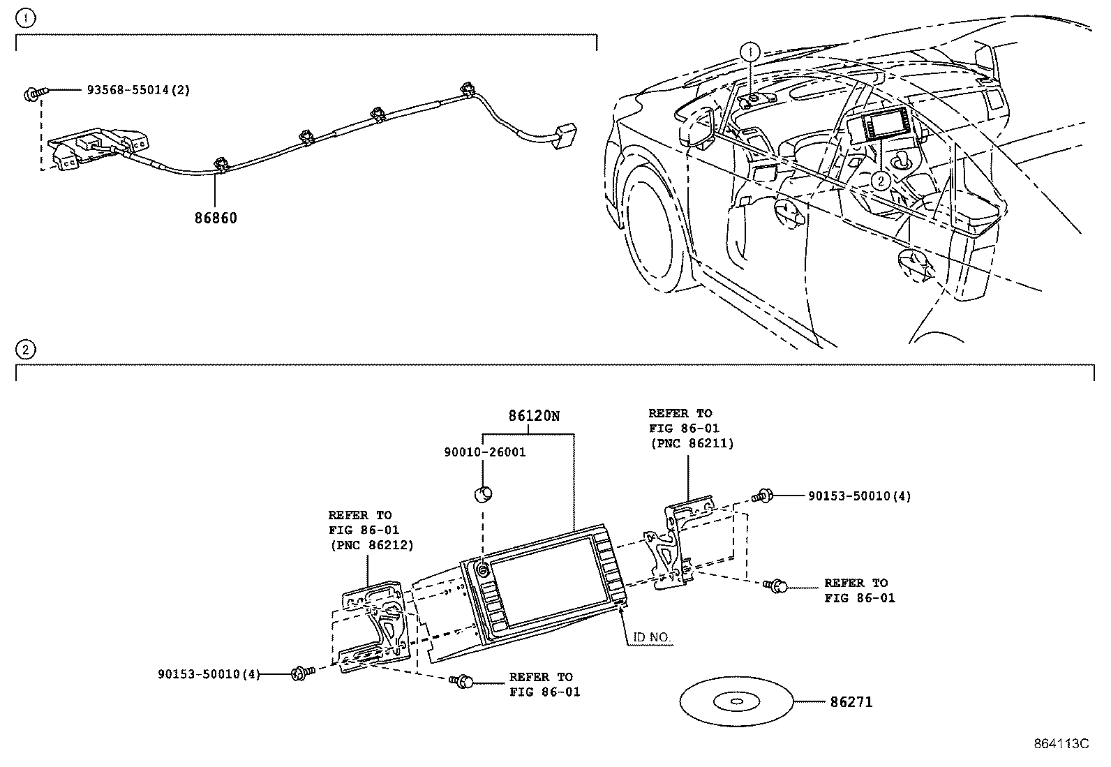 Toyota 86120-47470 RECEIVER ASSY,  RADIO
