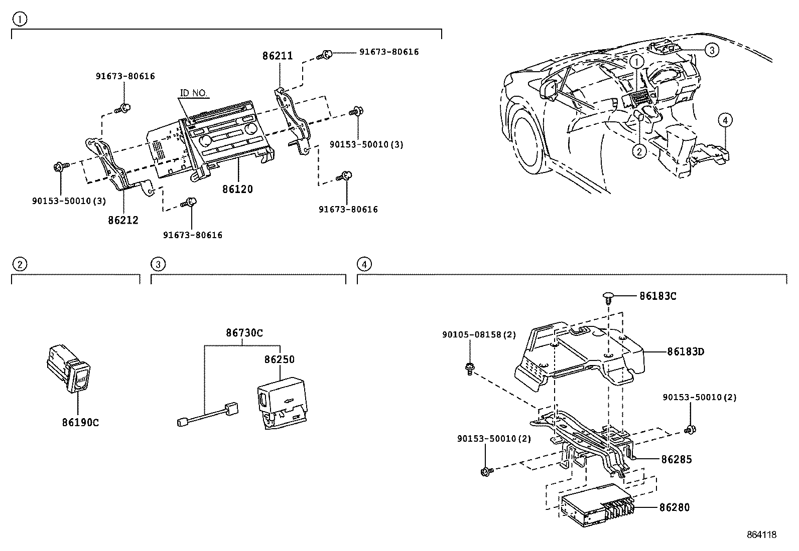 86212-75010 BRACKET, RADIO, NO.2 product image