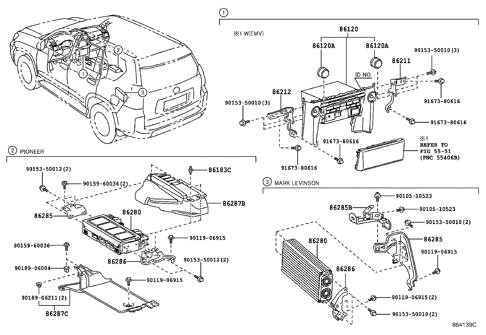 Toyota 86286-60120 BRACKET, AMPLIFIER, NO.2