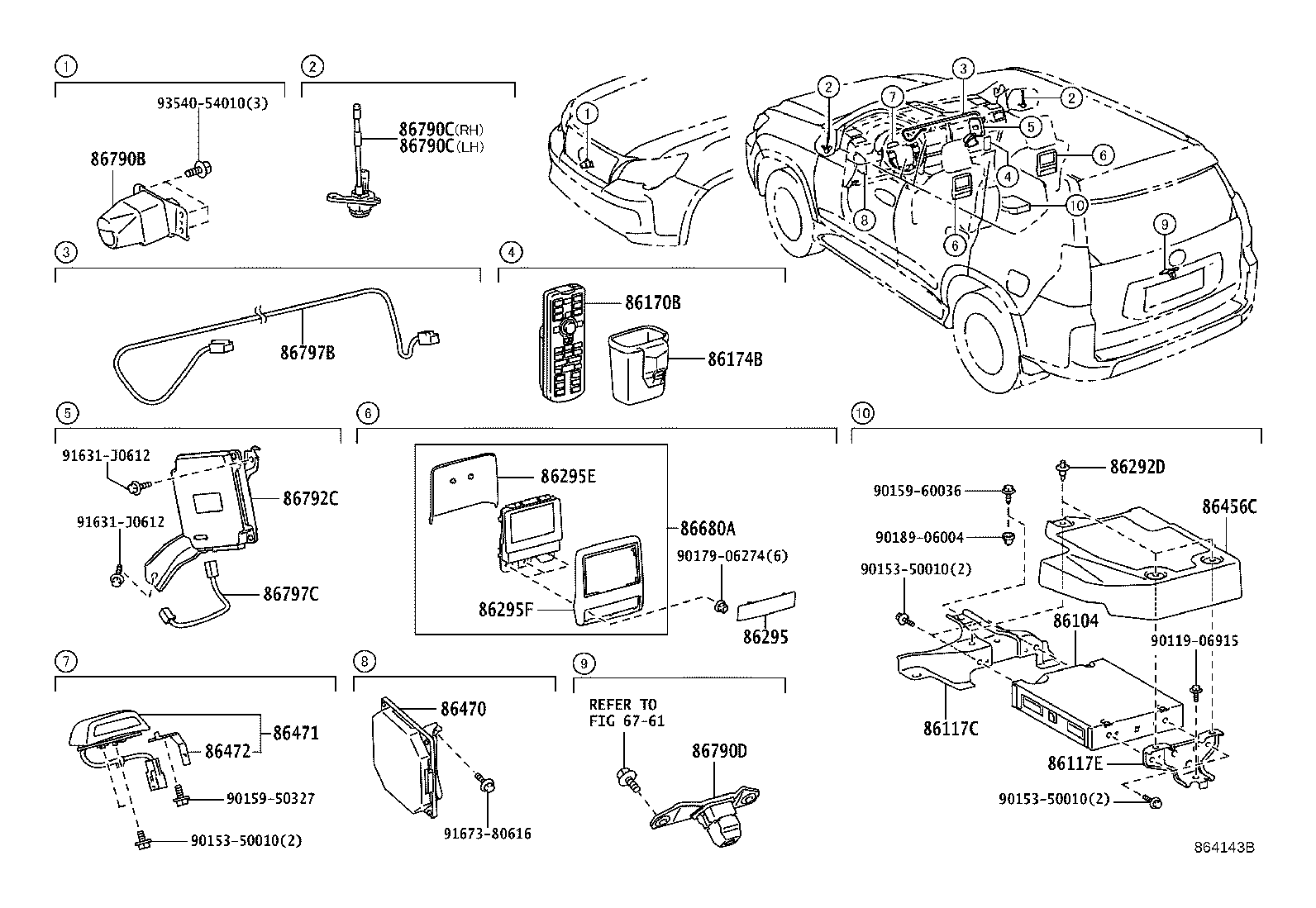Toyota 86295-48080-E0 BASE, TELEVISION