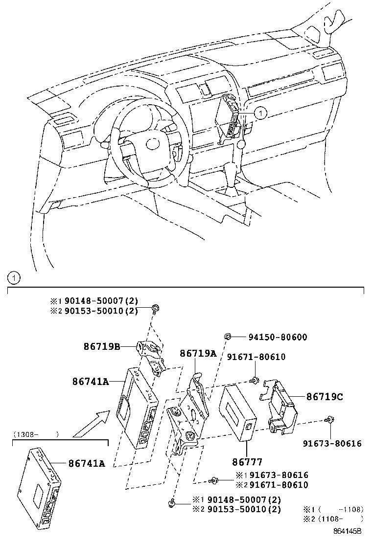 86719-35010 BRACKET, TELEPHONE NO.1 product image