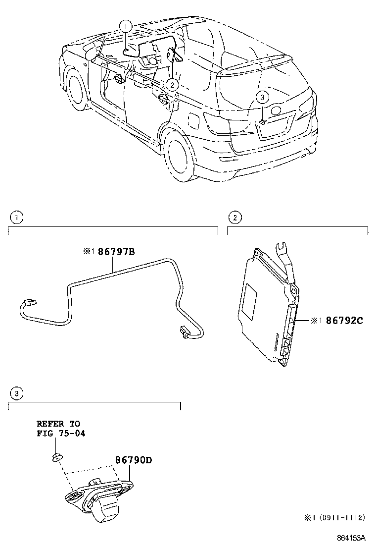 86797-68040 WIRE, PARKING ASSIST product image
