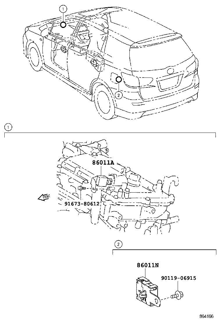 86212-0M020 BRACKET, RADIO, NO.2 product image
