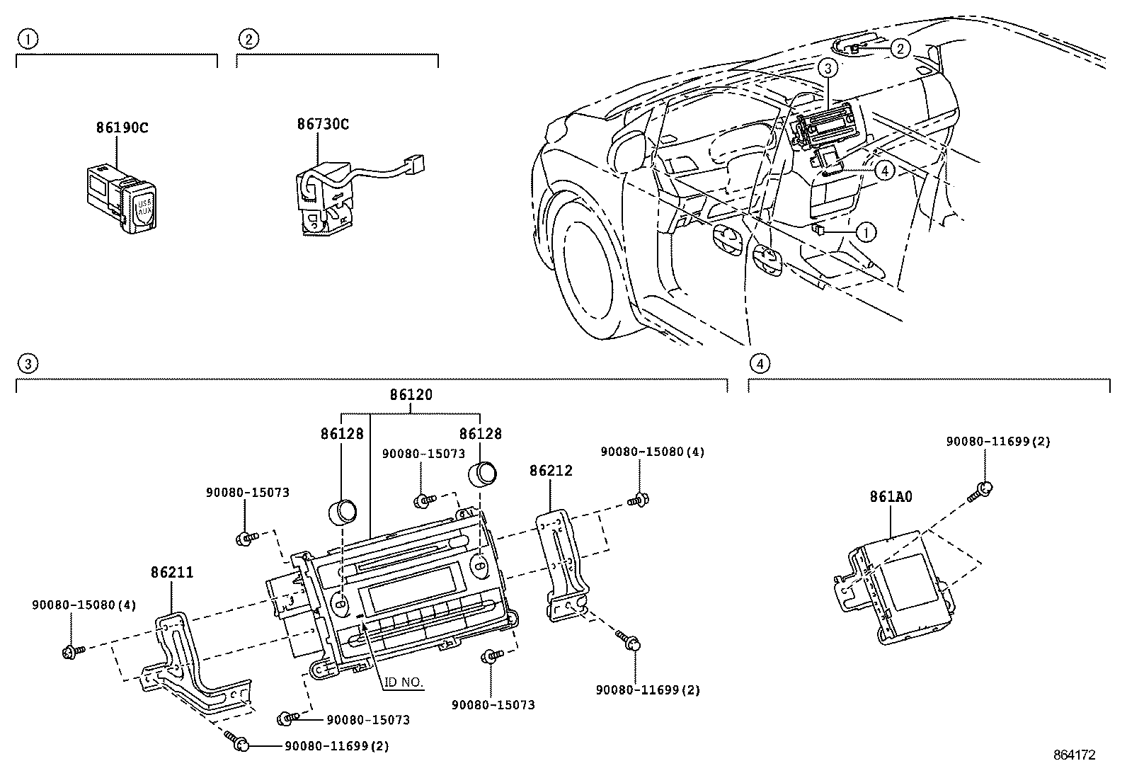 86180-08010 TUNER ASSY, STEREO COMPONENT product image