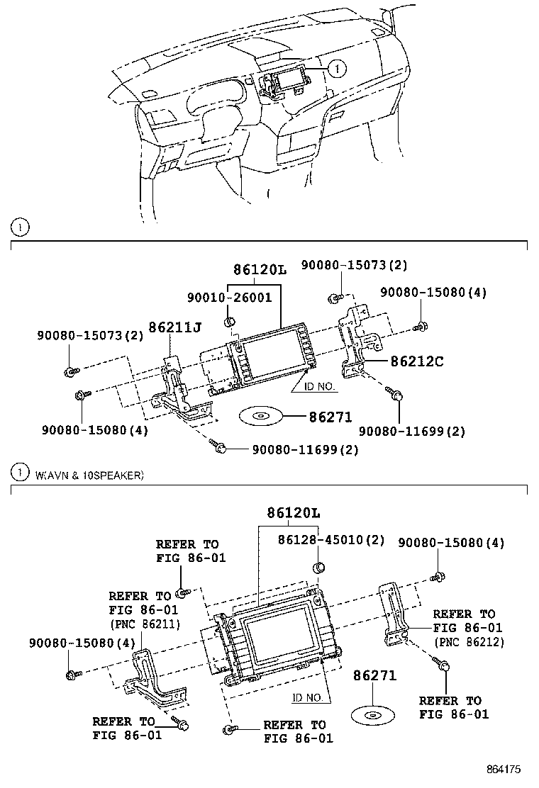 86128-08090 KNOB, NAVIGATION RECEIVER SWITCH product image