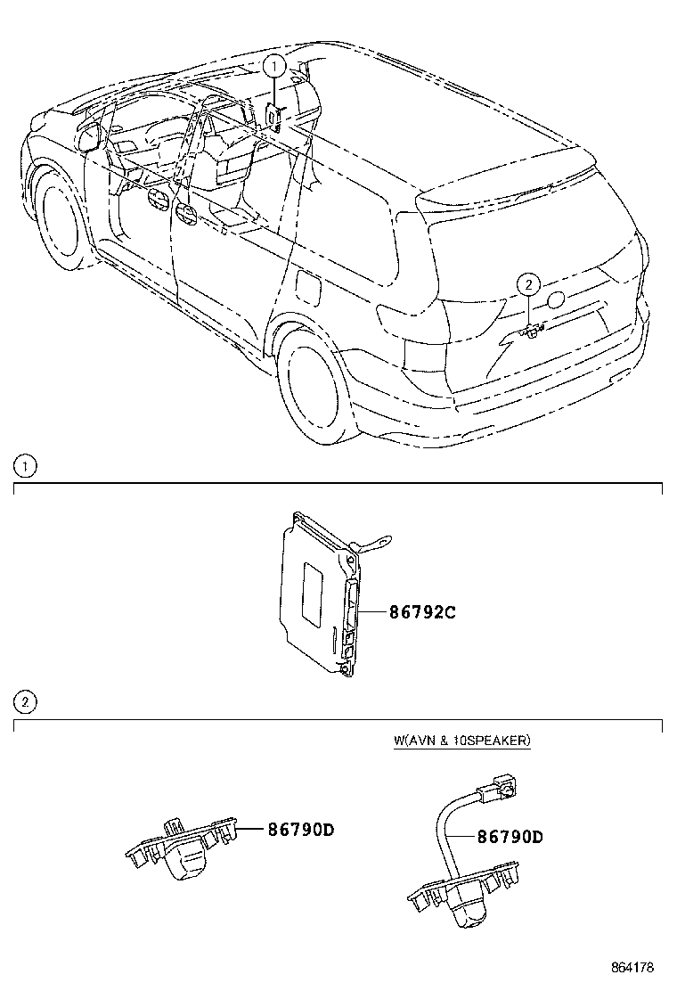 86291-08030 BRACKET, TELEVISION product image