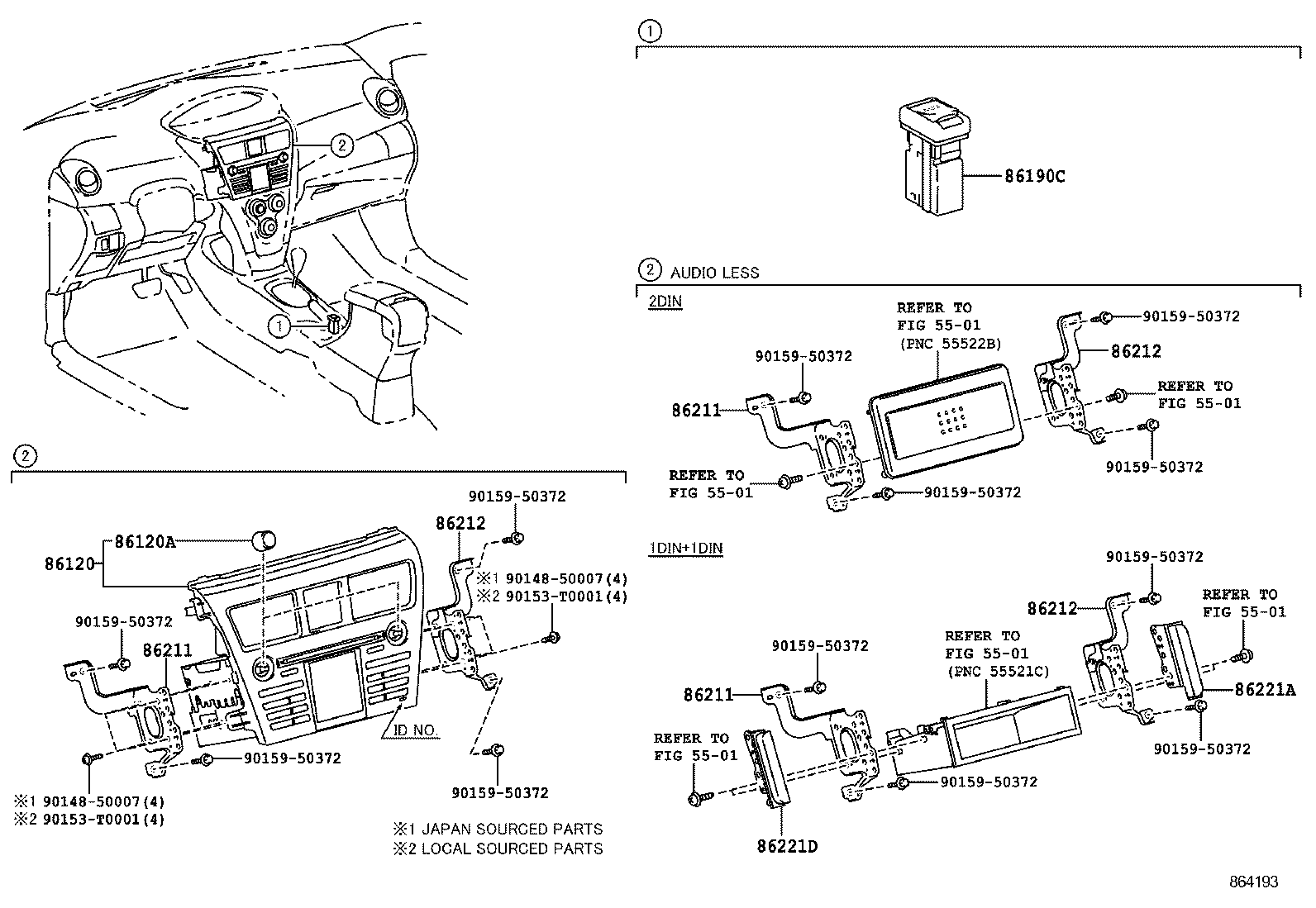 86212-0D060 BRACKET, RADIO, NO.2 product image