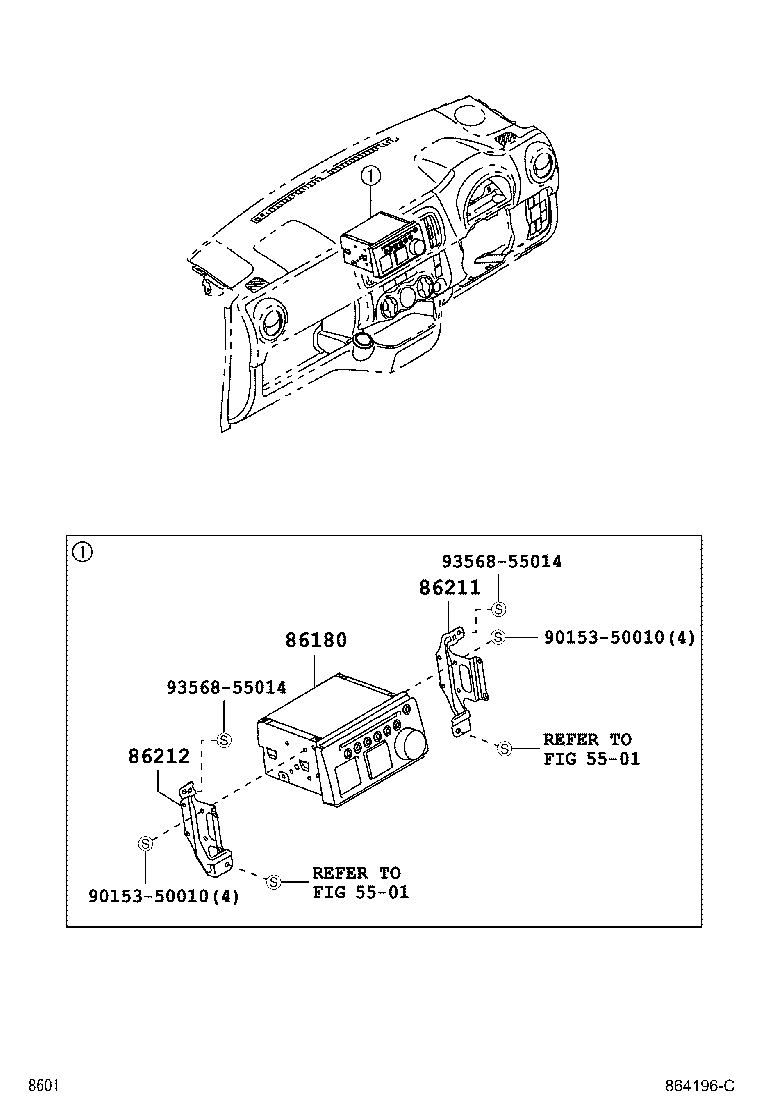 86212-B1100 BRACKET, RADIO, NO.2 product image