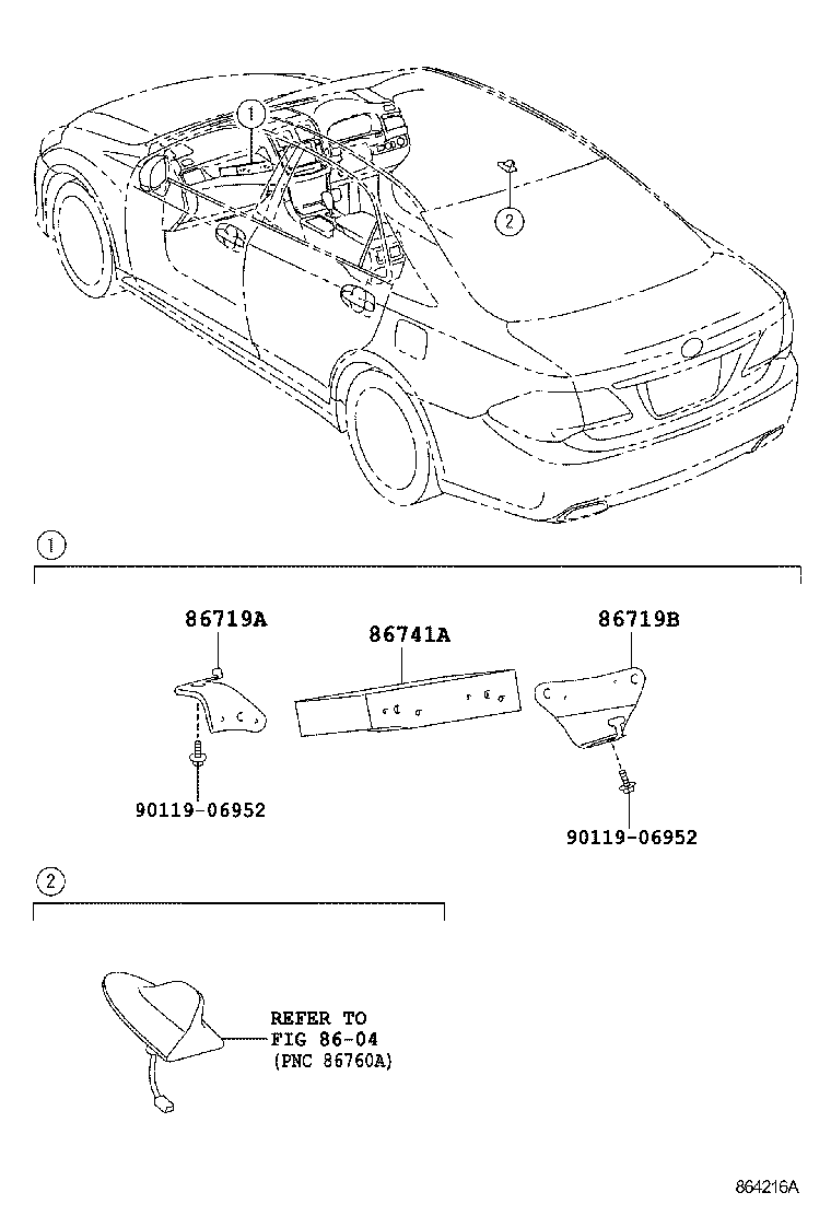 86719-30360 BRACKET, TELEPHONE NO.2 product image