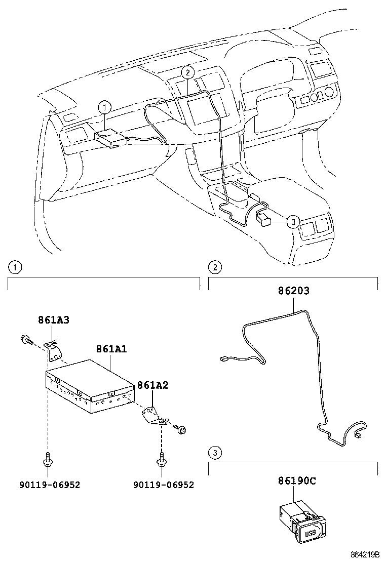 86212-30310 BRACKET, RADIO, NO.2 product image