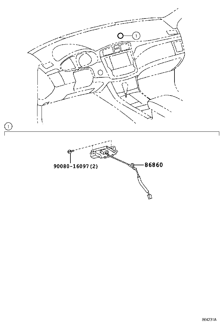 86860-41050 ANTENNA ASSY, NAVIGATION product image