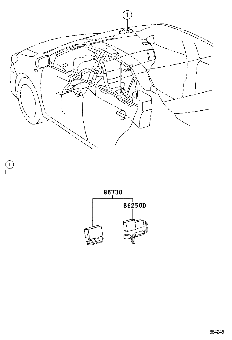 86730-12010 MICROPHONE ASSY, TELEPHONE product image