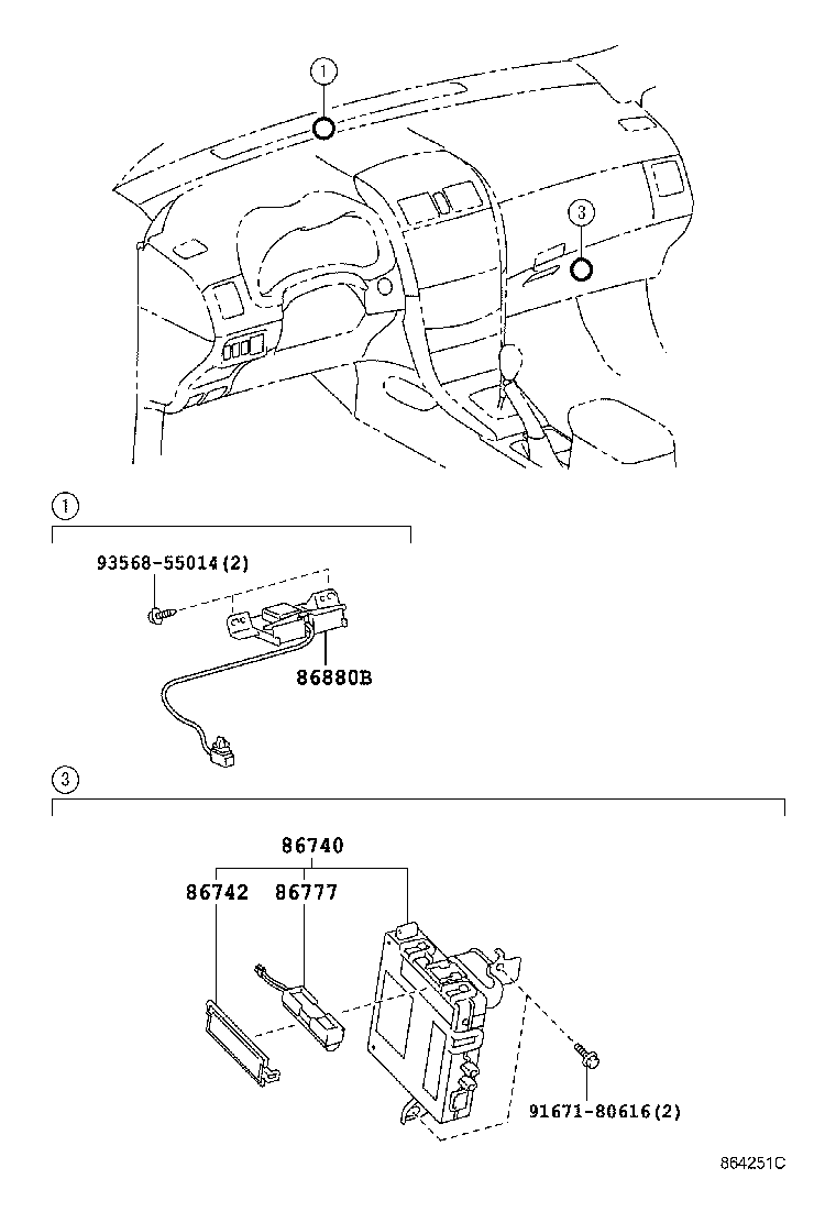 Toyota 86777-02010 BATTERY, MAYDAY