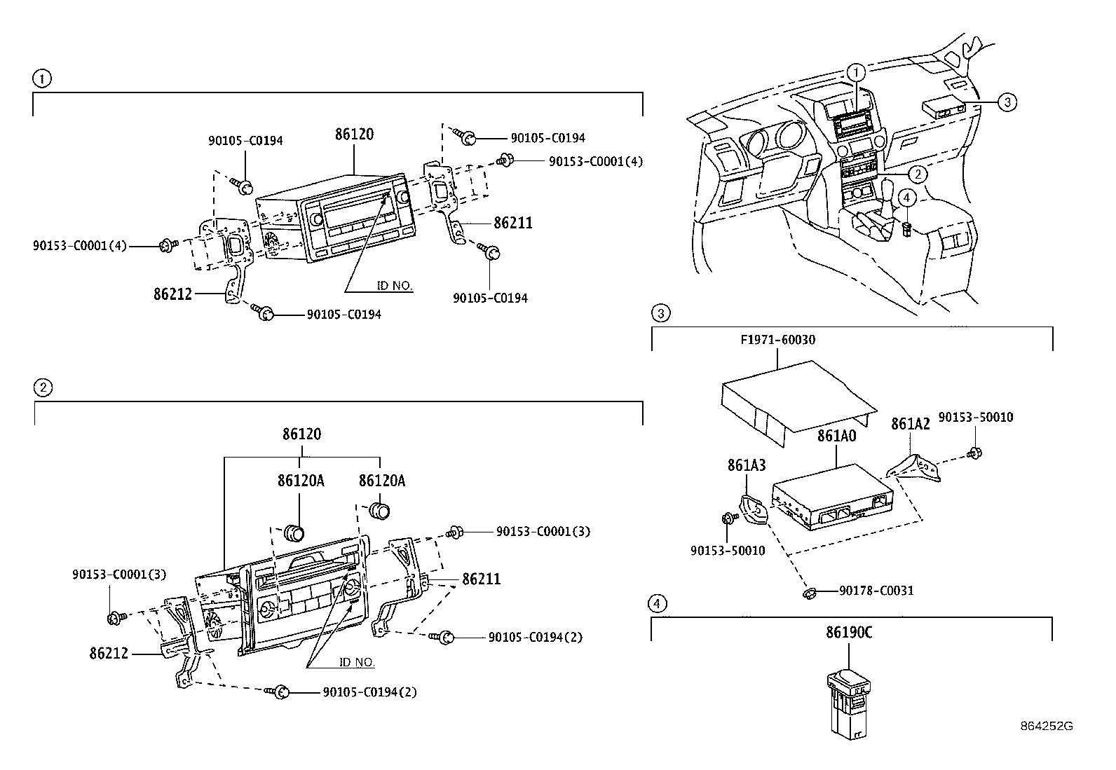86212-0G020 BRACKET, RADIO, NO.2 product image