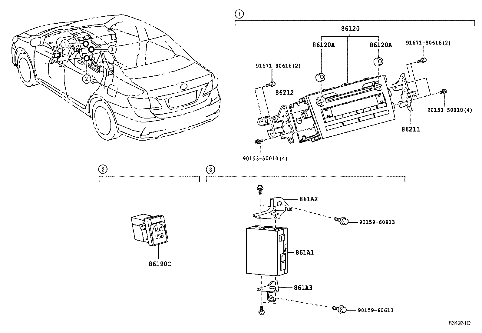86211-12450 BRACKET, RADIO, NO.1 product image