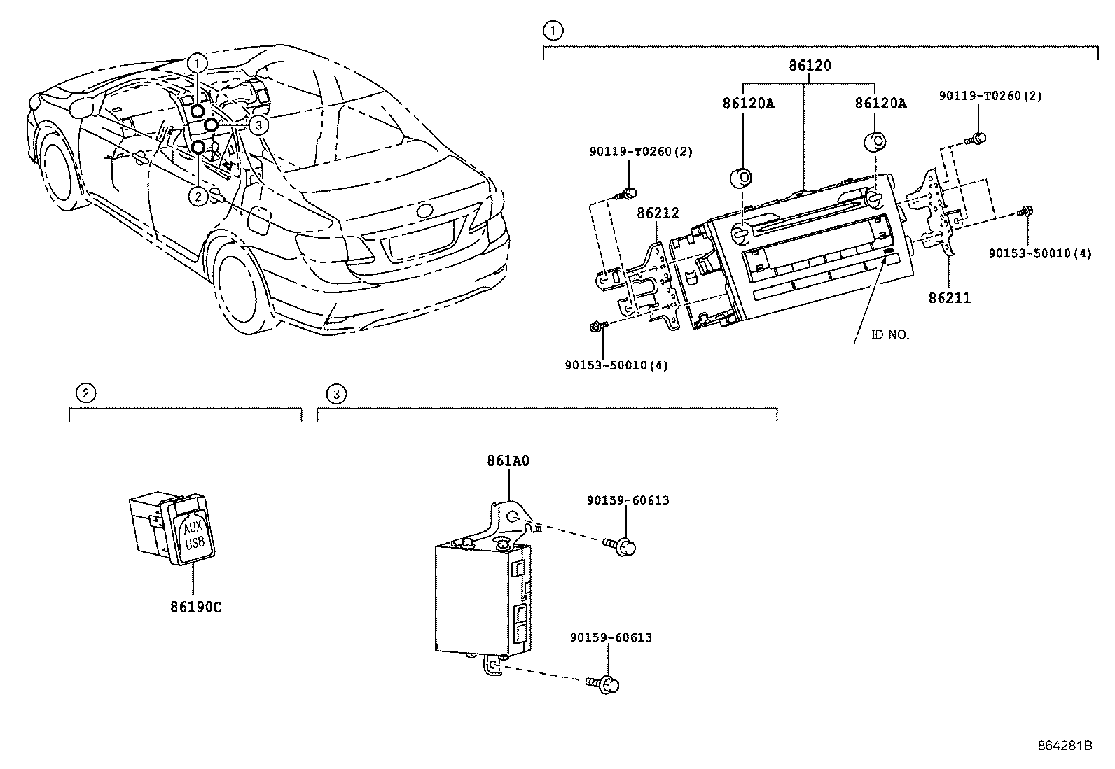 86120-02B90 RECEIVER ASSY, RADIO product image