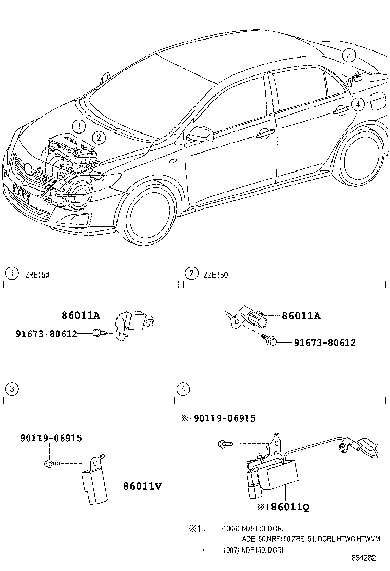 86190-02070 ADAPTER ASSY, STEREO JACK, NO.1 product image