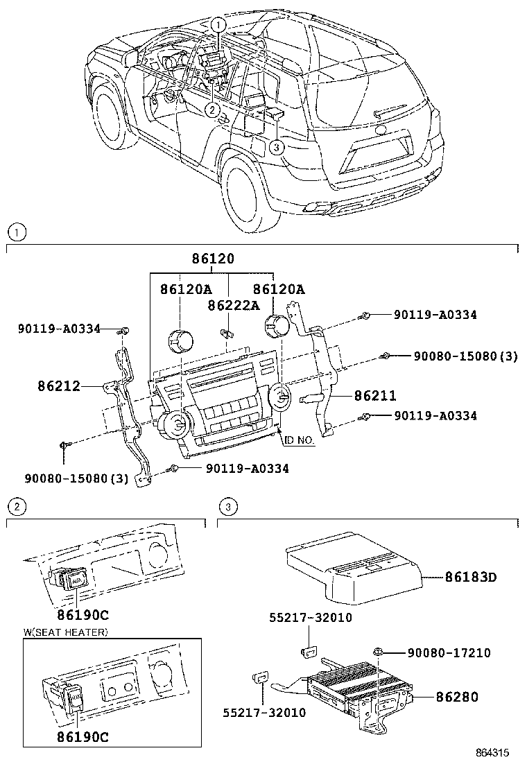 86180-0C040 TUNER ASSY, STEREO COMPONENT product image