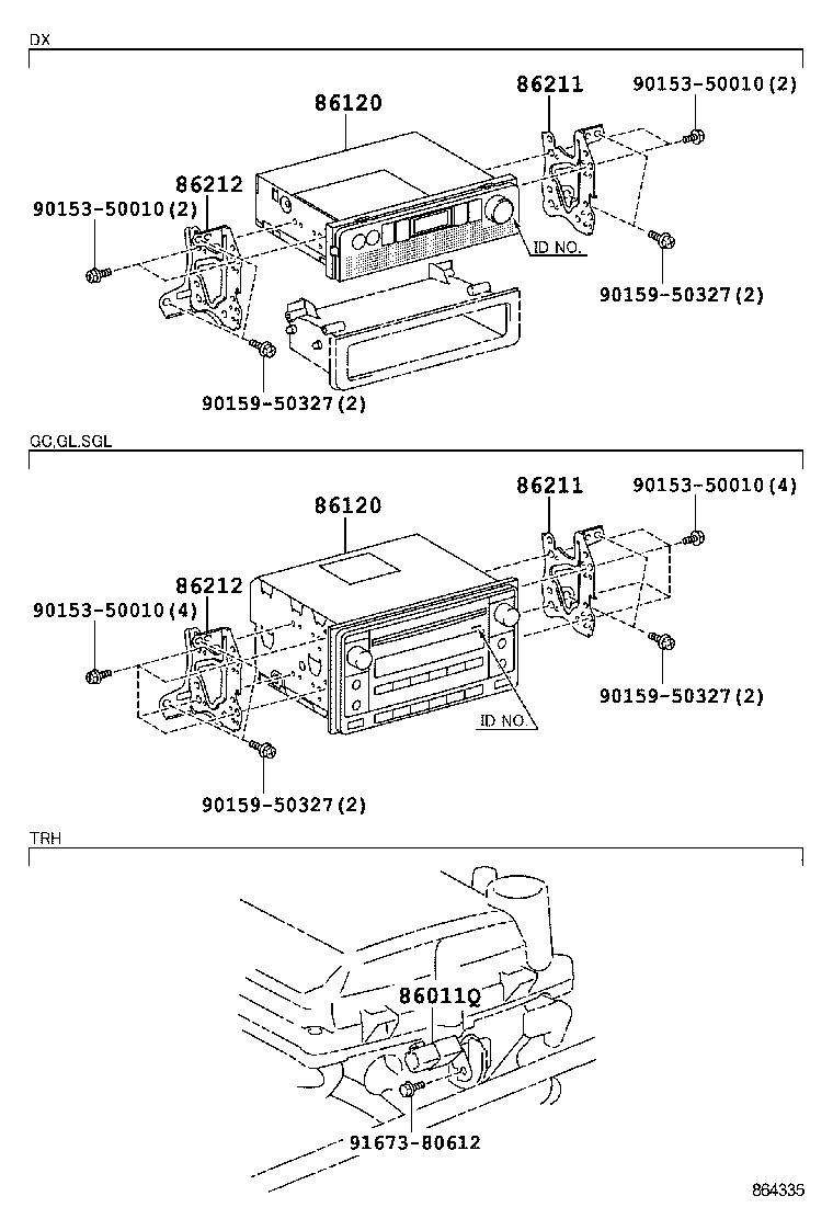 86120-26050 RECEIVER ASSY, RADIO product image