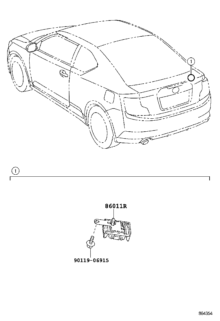86211-21060 BRACKET, RADIO, NO.1 product image
