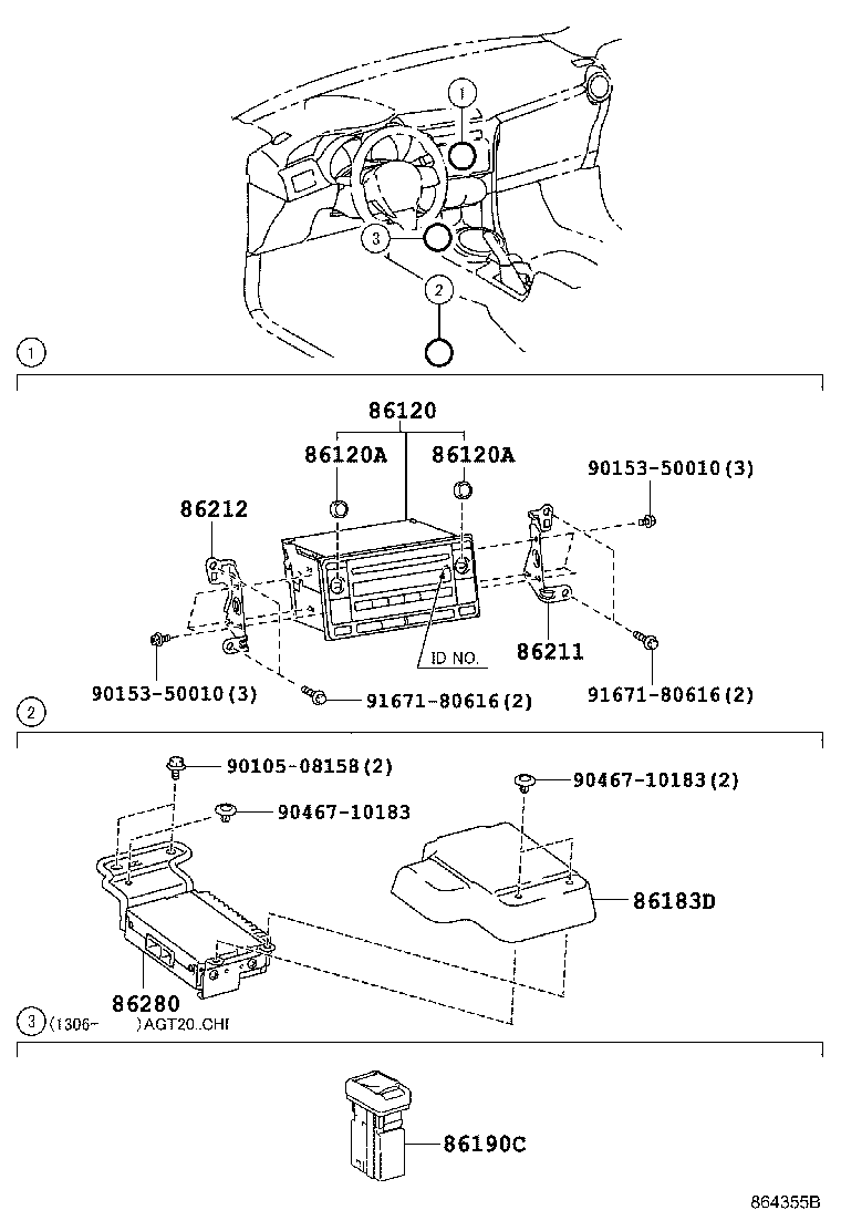 86211-21060 BRACKET, RADIO, NO.1 product image