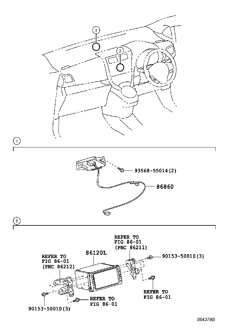 86860-52180 ANTENNA ASSY, NAVIGATION product image