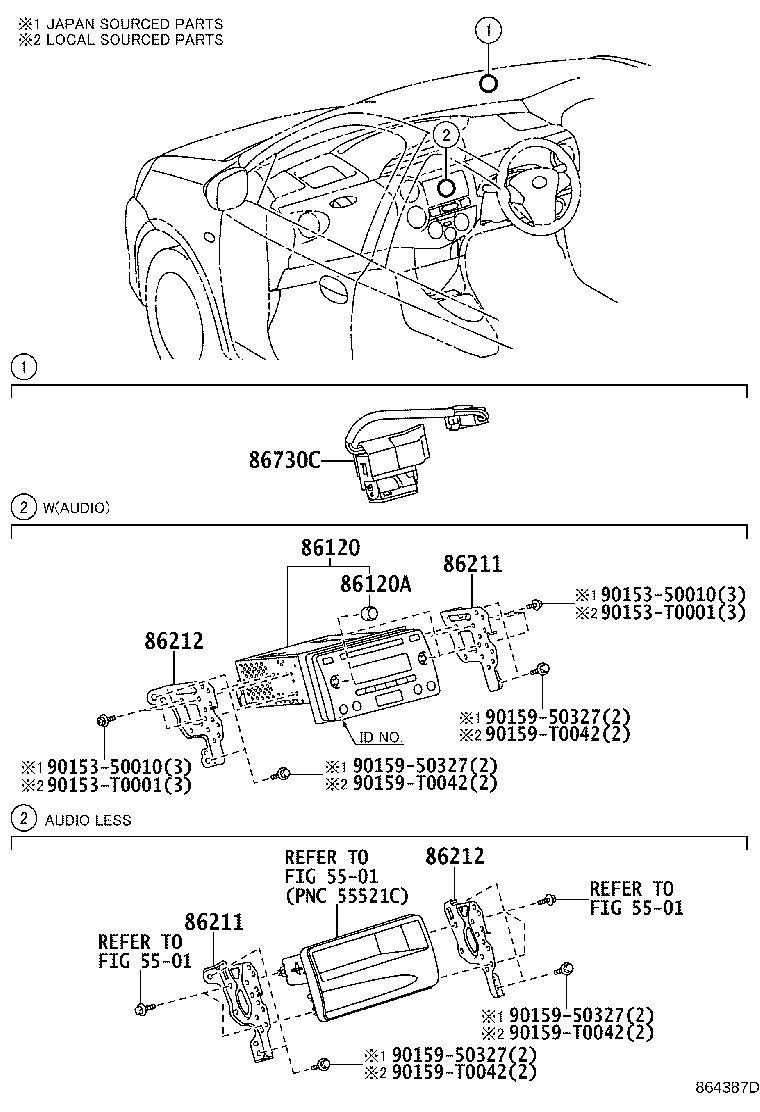 86212-0D210 BRACKET, RADIO, NO.2 product image