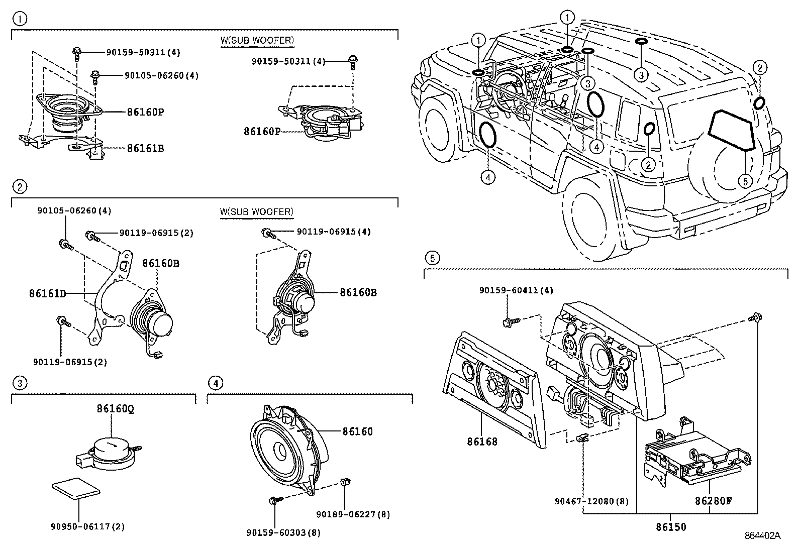 86160-35280 SPEAKER ASSY, REAR product image